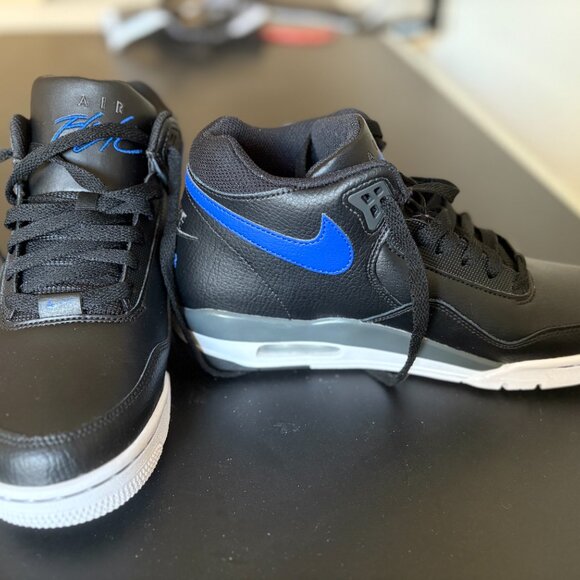 Nike Flight Legacy 'Black Hyper Blue' - Men's US8 - Picture 2 of 6